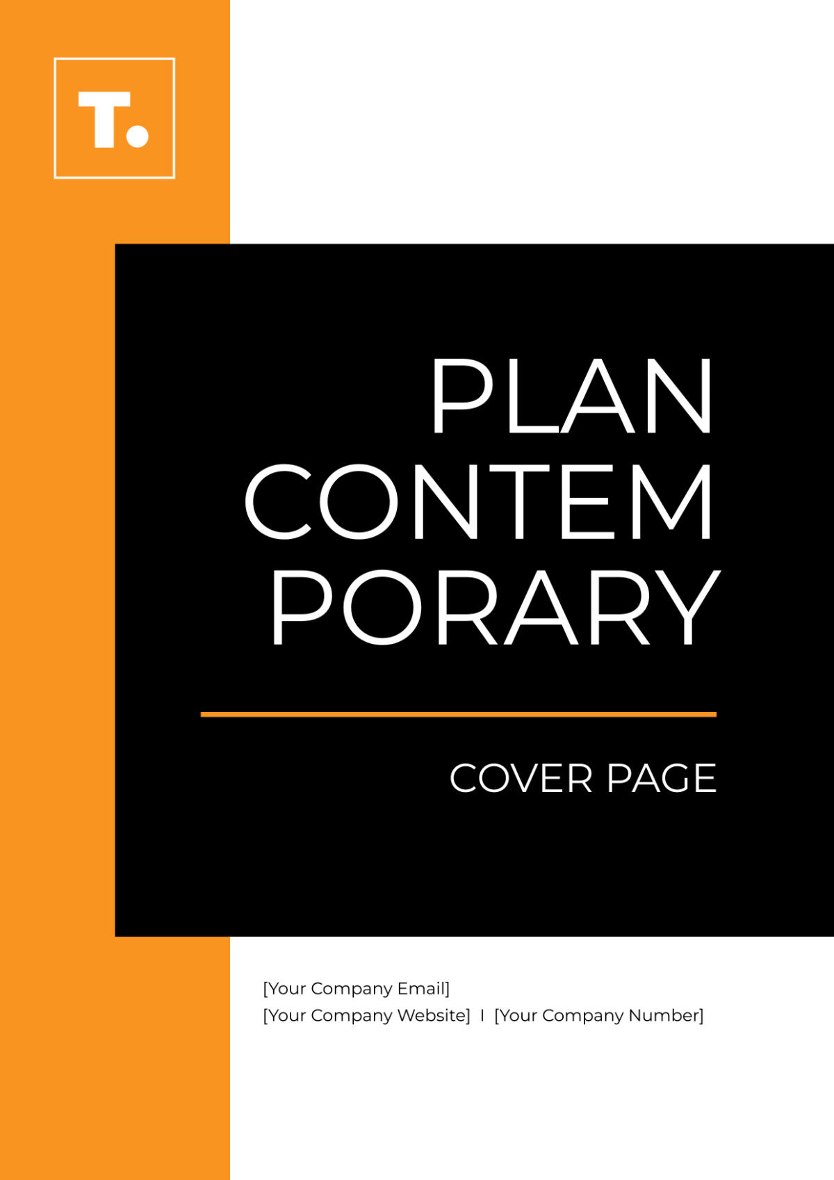 Plan Contemporary Cover Page