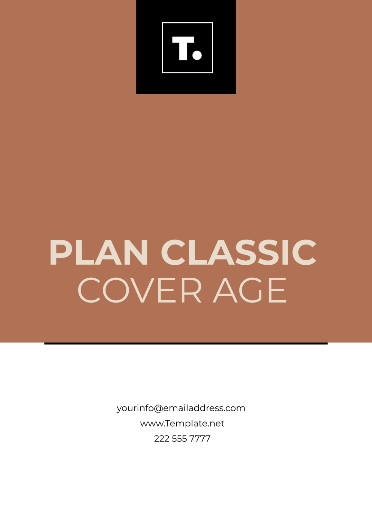 Plan Classic Cover Page Template