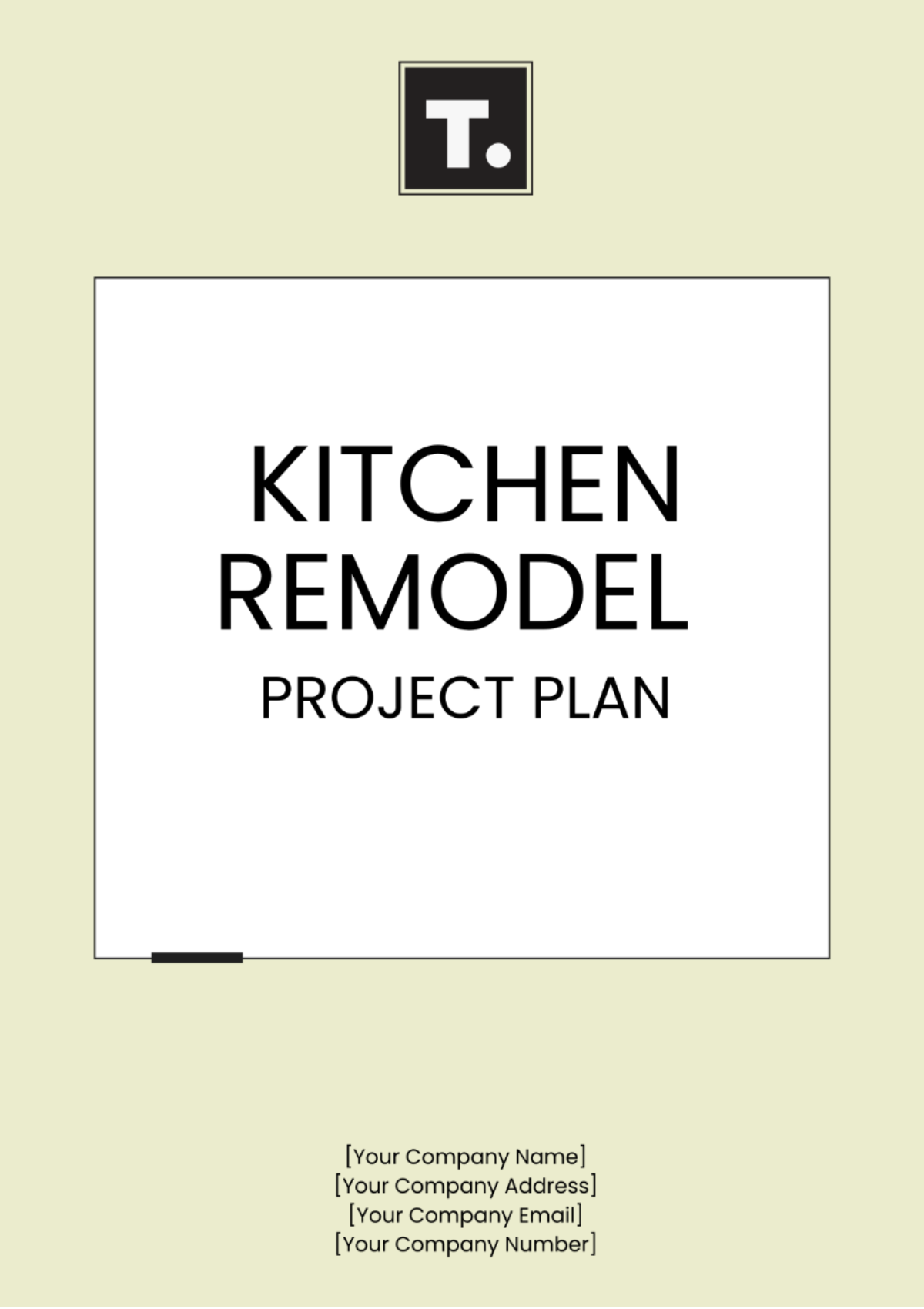 Kitchen Remodel Project Plan Template - Edit Online & Download