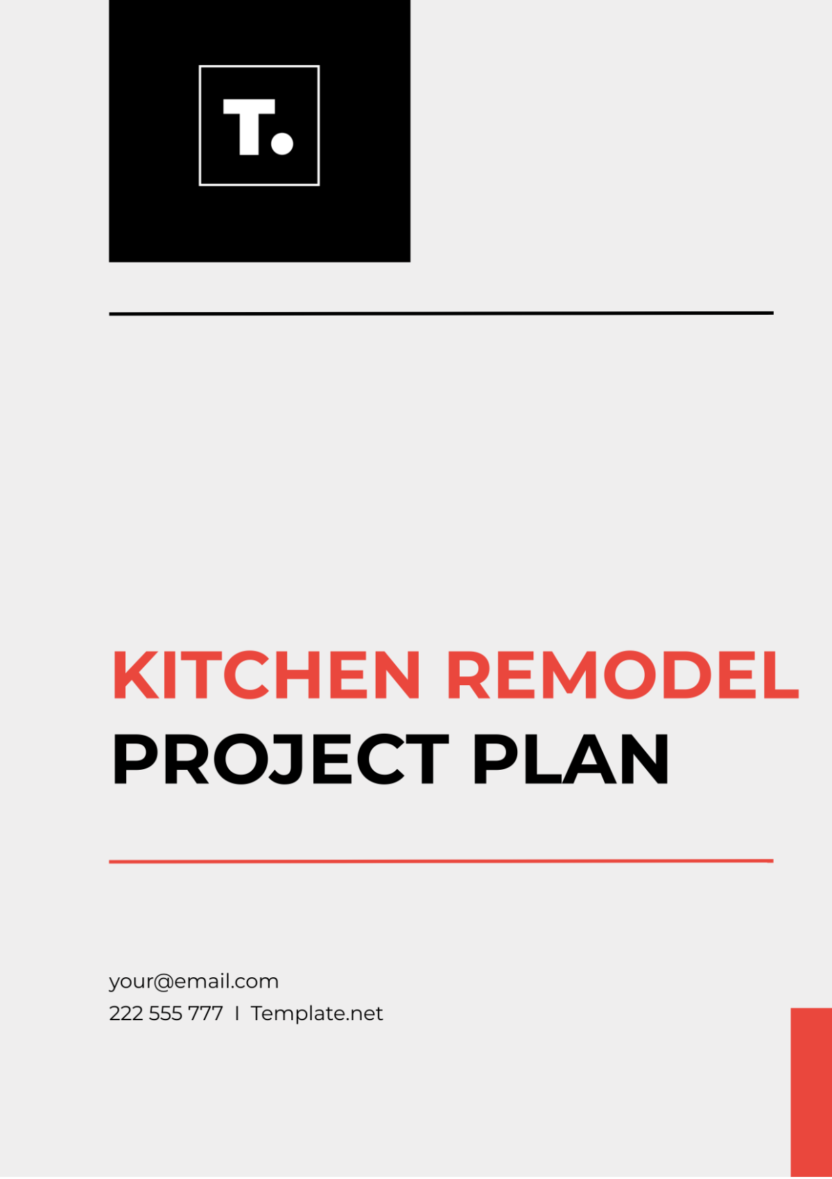 Kitchen Remodel Project Plan Template - Download | Template.net