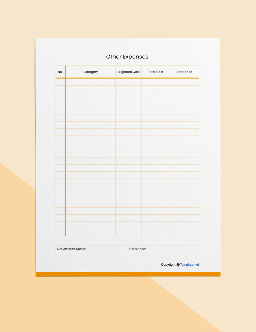 Blank Construction Budget Template