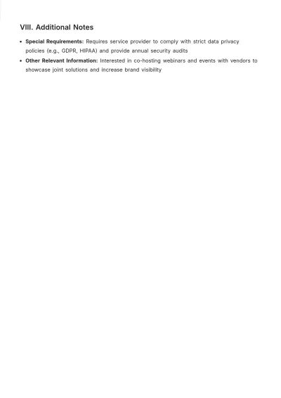 Free Corporate Customer Profile Template to Edit Online