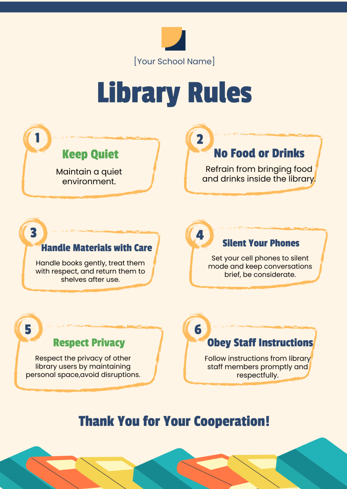 School Library Infographic Template