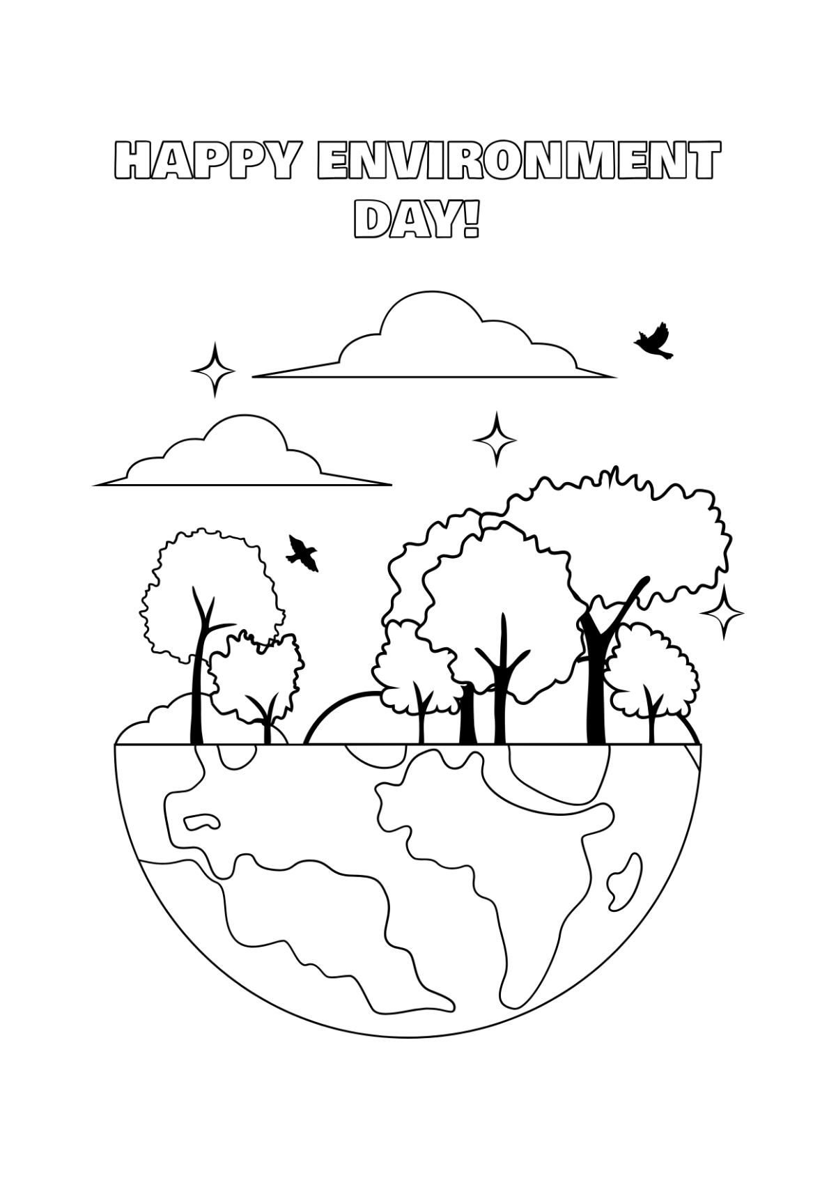 Free Environment Drawing Poster Template