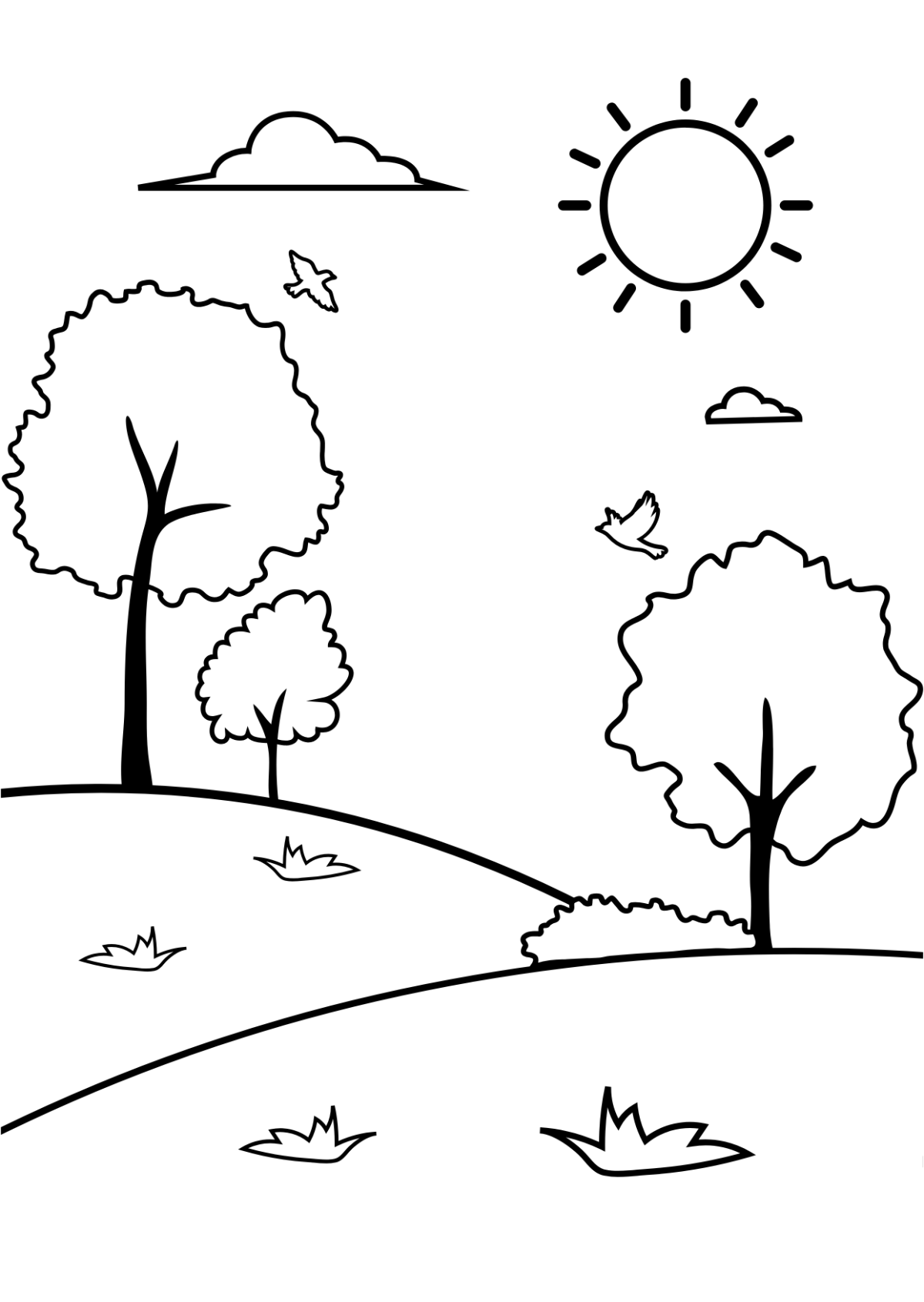 Free Nature Environment Drawing Template