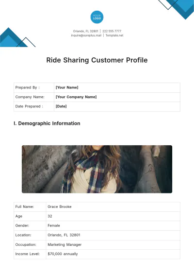 Free Ride Sharing Customer Profile Template to Edit Online | Template.net to Edit Online