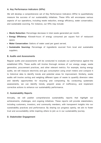Free Restaurant Sustainability Proposal Template to Edit Online