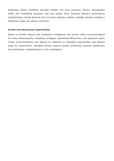 Free Restaurant Report Template to Edit Online