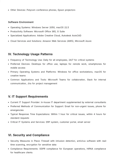 Free IT Customer Profile Template to Edit Online | Template.net to Edit Online