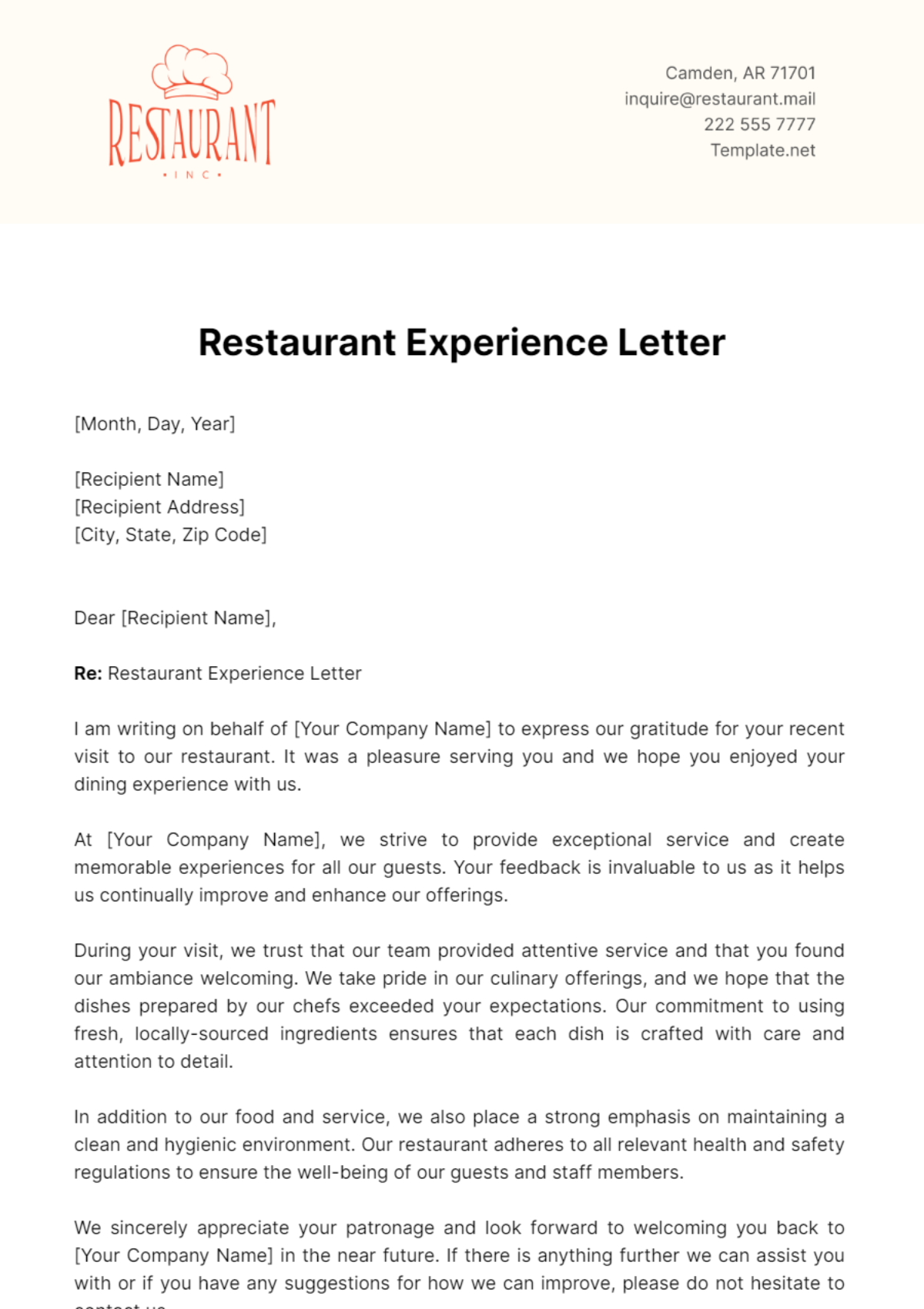 page-2-free-restaurant-letter-templates-examples-edit-online