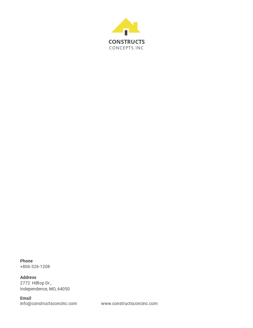 23+ Construction Letterhead InDesign Templates - Free Downloads Intended For Free Construction Company Letterhead Templates