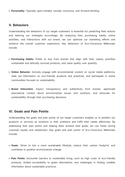 Free Persona-based Customer Profile Template to Edit Online