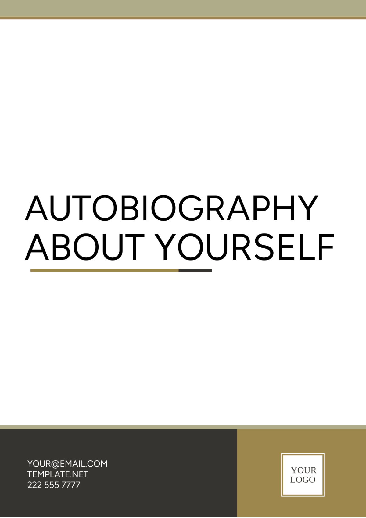 Free Autobiography about Yourself Template