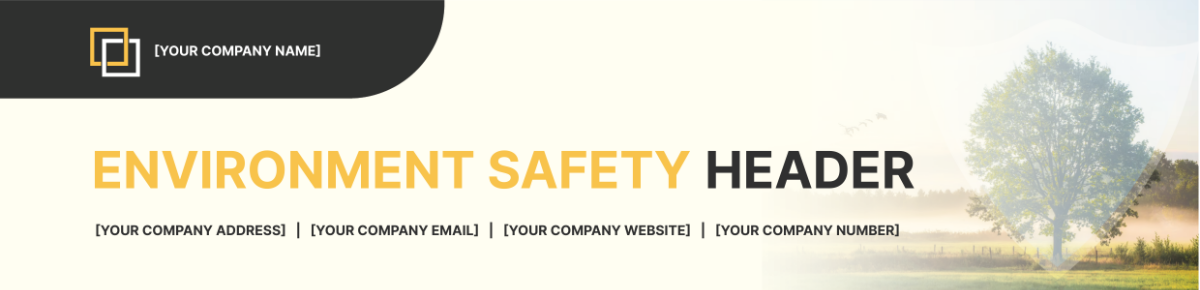 Free Environment Safety Header Template