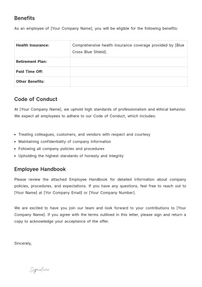 Free Restaurant HR Letter Template to Edit Online
