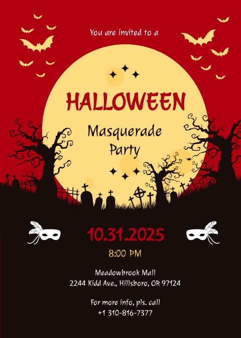 free downloadable halloween invitations word template