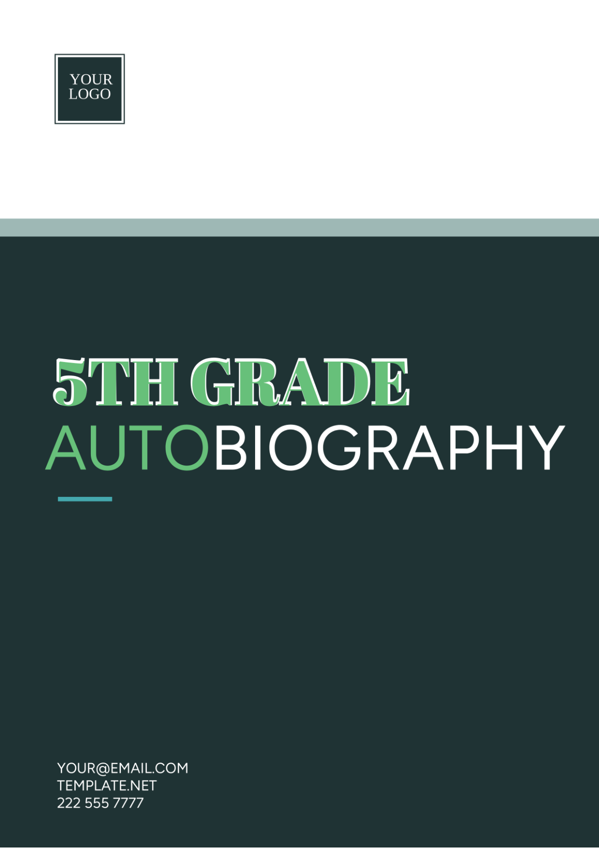 Free 5th Grade Autobiography Template