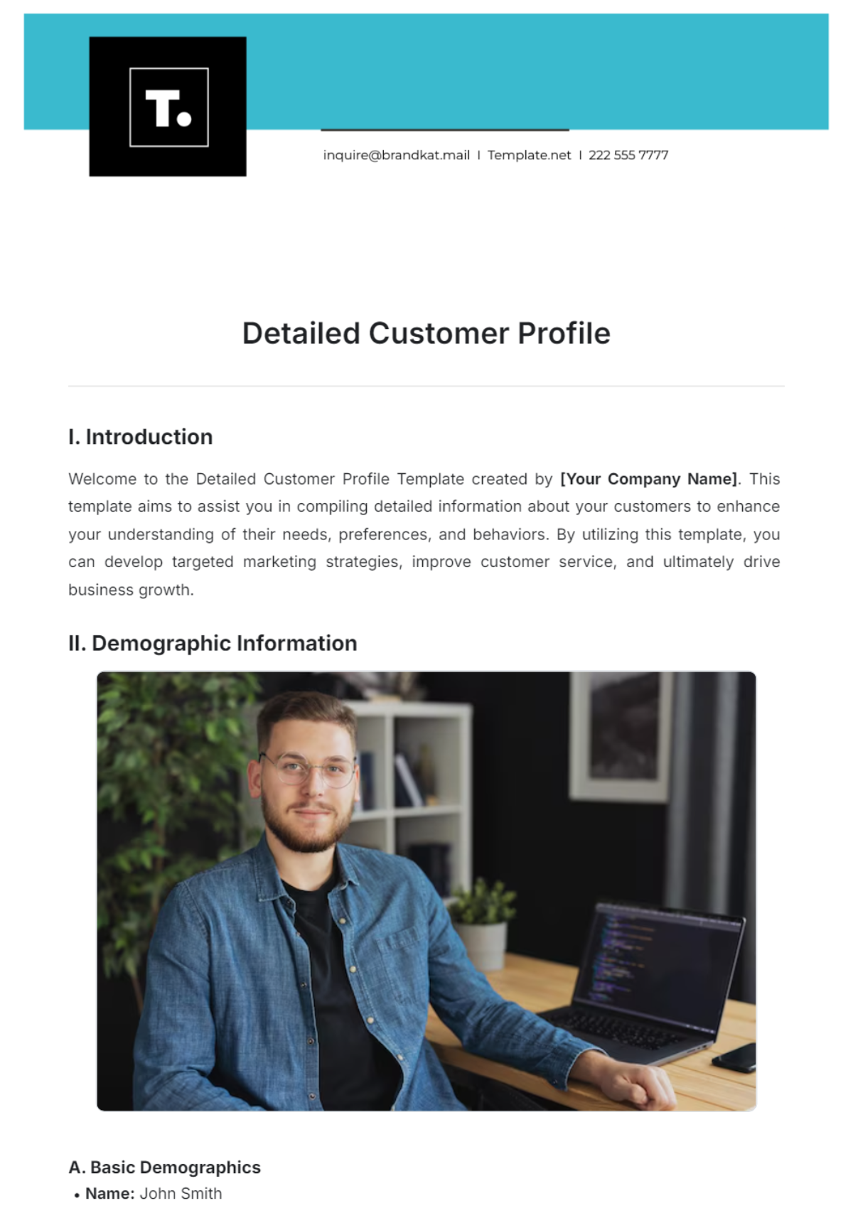 Free Detailed Customer Profile Template