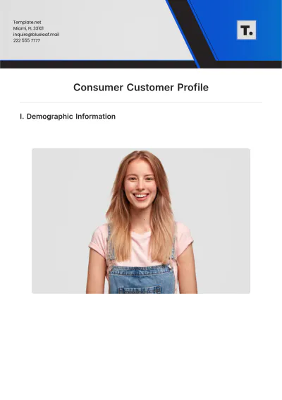 Free Consumer Customer Profile Template to Edit Online | Template.net to Edit Online