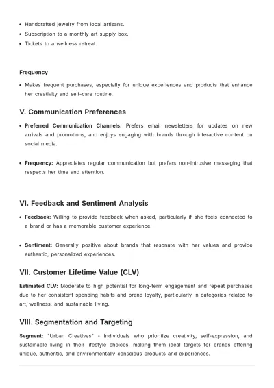Free Consumer Customer Profile Template to Edit Online | Template.net to Edit Online