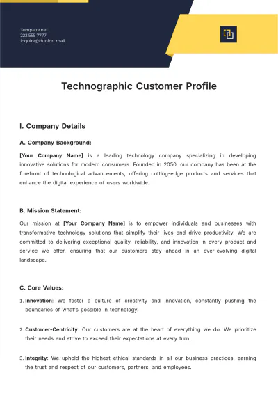 Free Technographic Customer Profile Template to Edit Online | Template.net to Edit Online