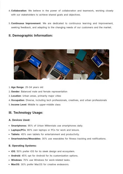 Free Technographic Customer Profile Template to Edit Online | Template.net to Edit Online