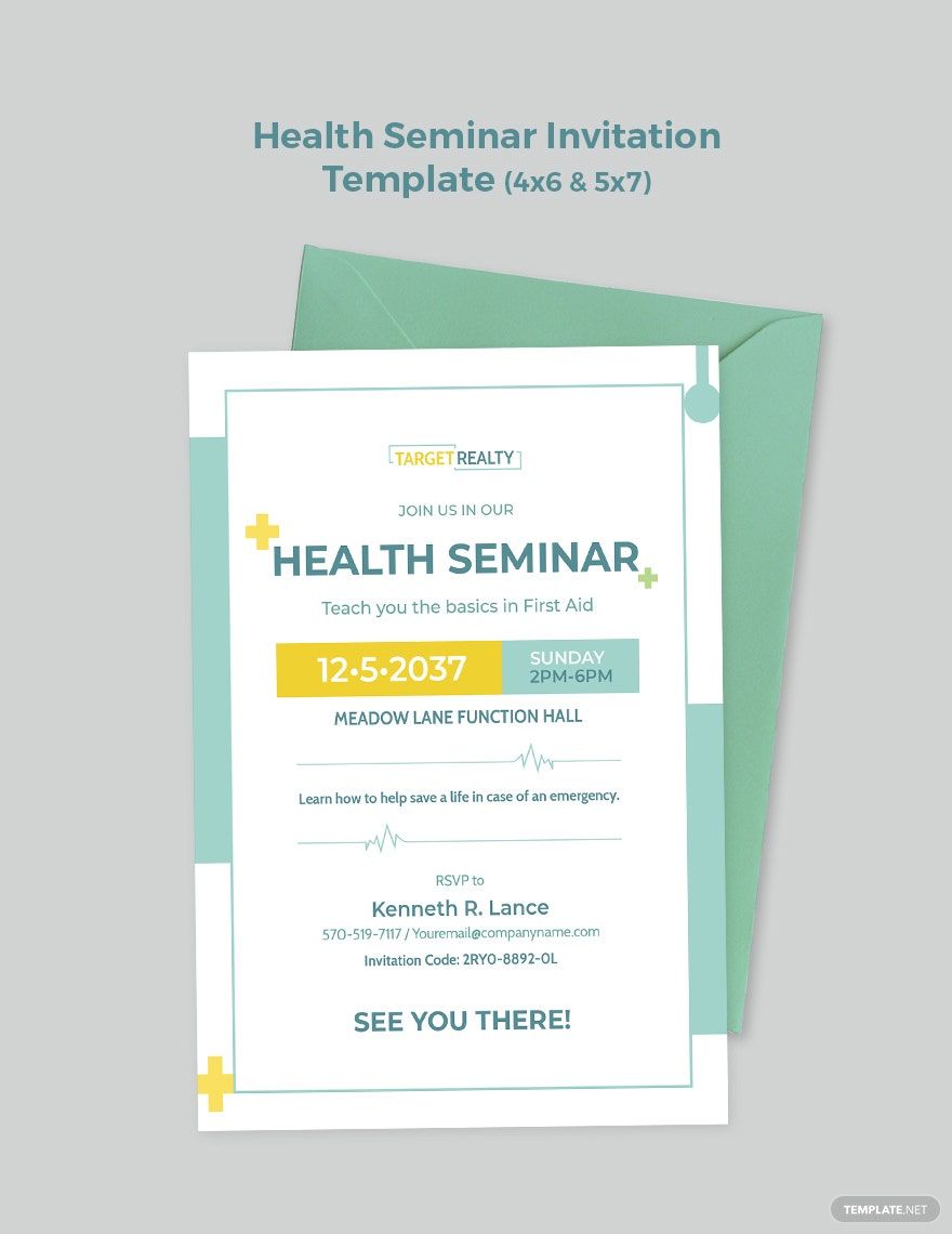 Health Seminar Invitation Template