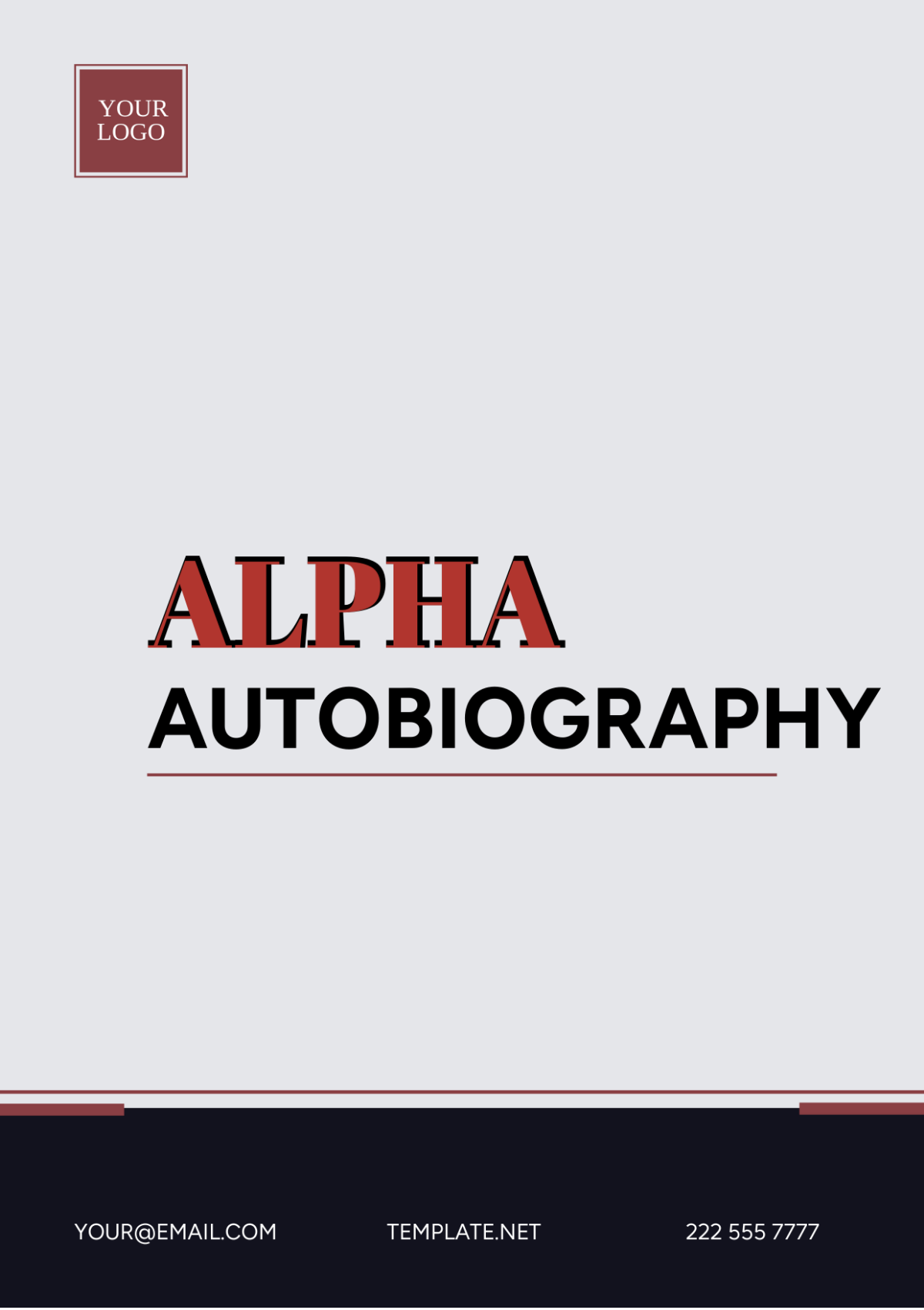 Free Alpha Autobiography Template