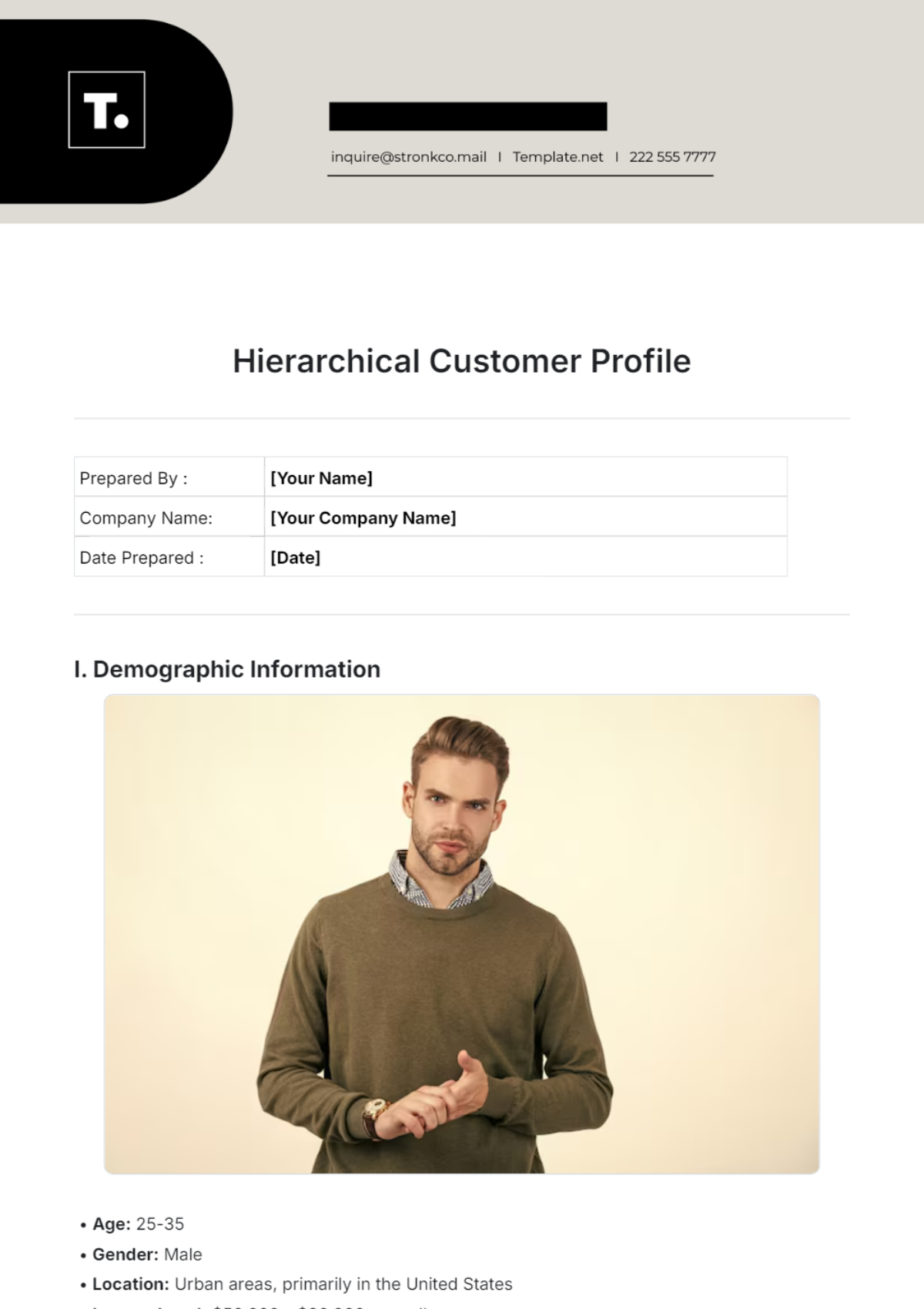 Hierarchical Customer Profile Template - Edit Online & Download