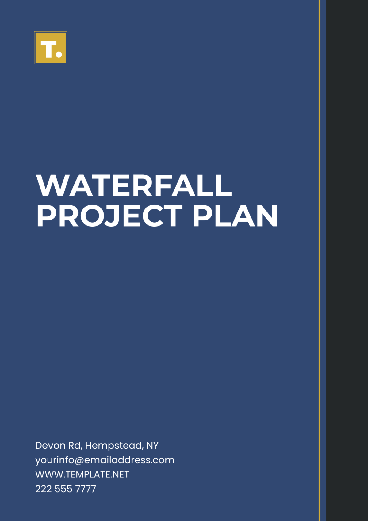 Waterfall Project Plan Template - Edit Online & Download