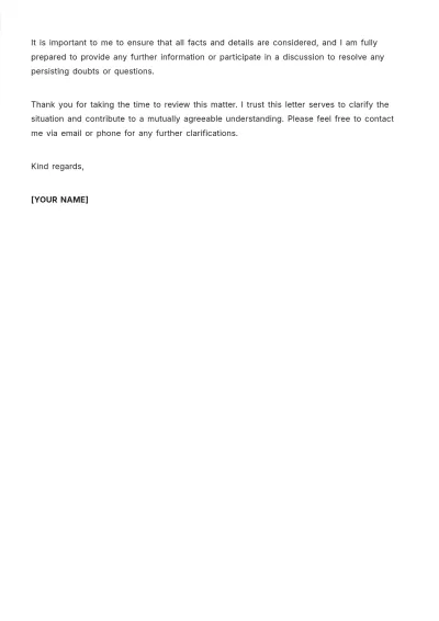 Free Request For Explanation Letter Template to Edit Online