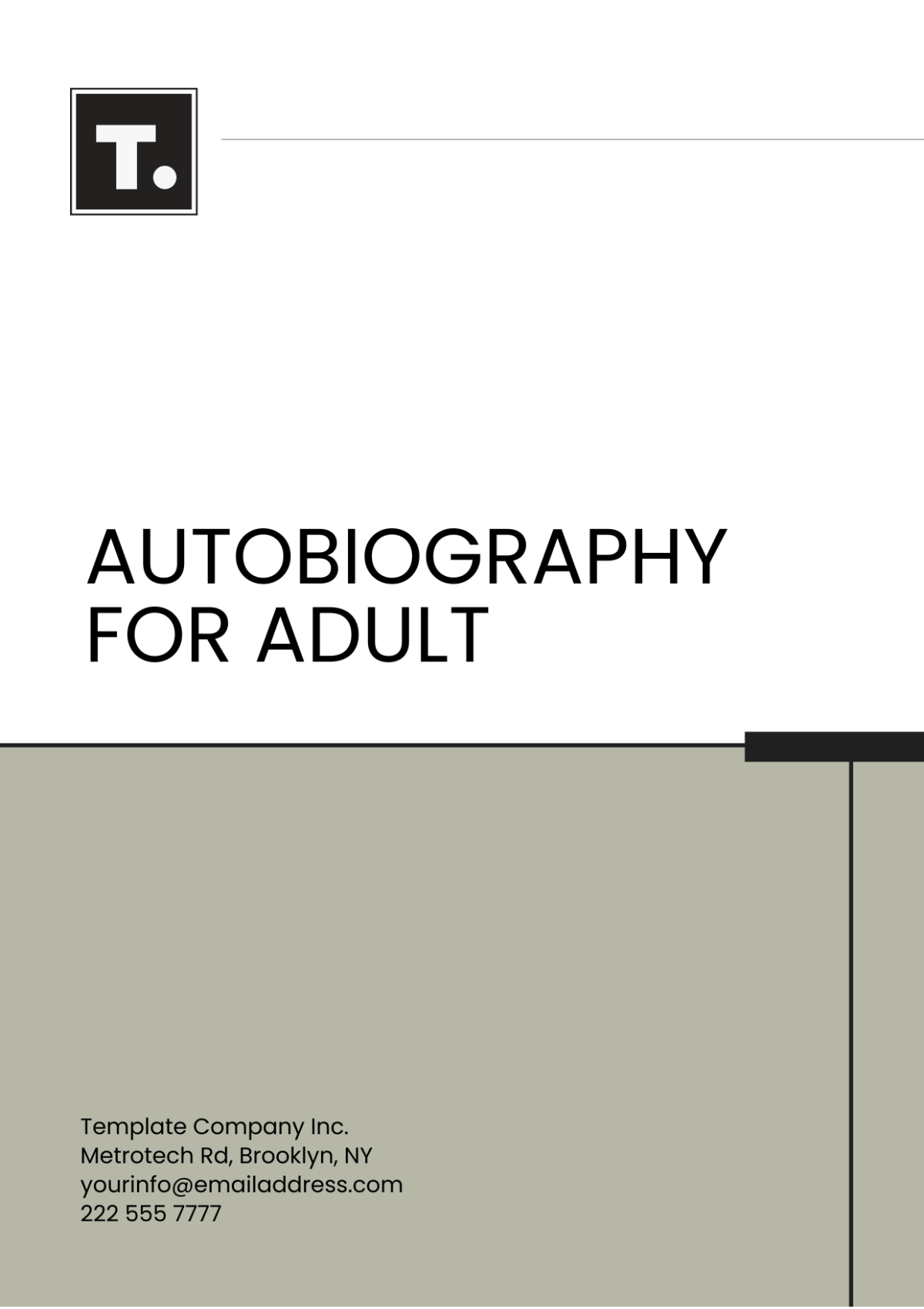 Autobiography for Adult Template