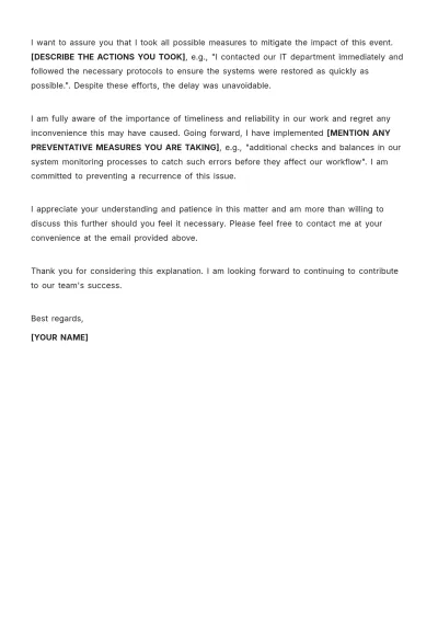 Free Explanation Letter To Boss Template to Edit Online