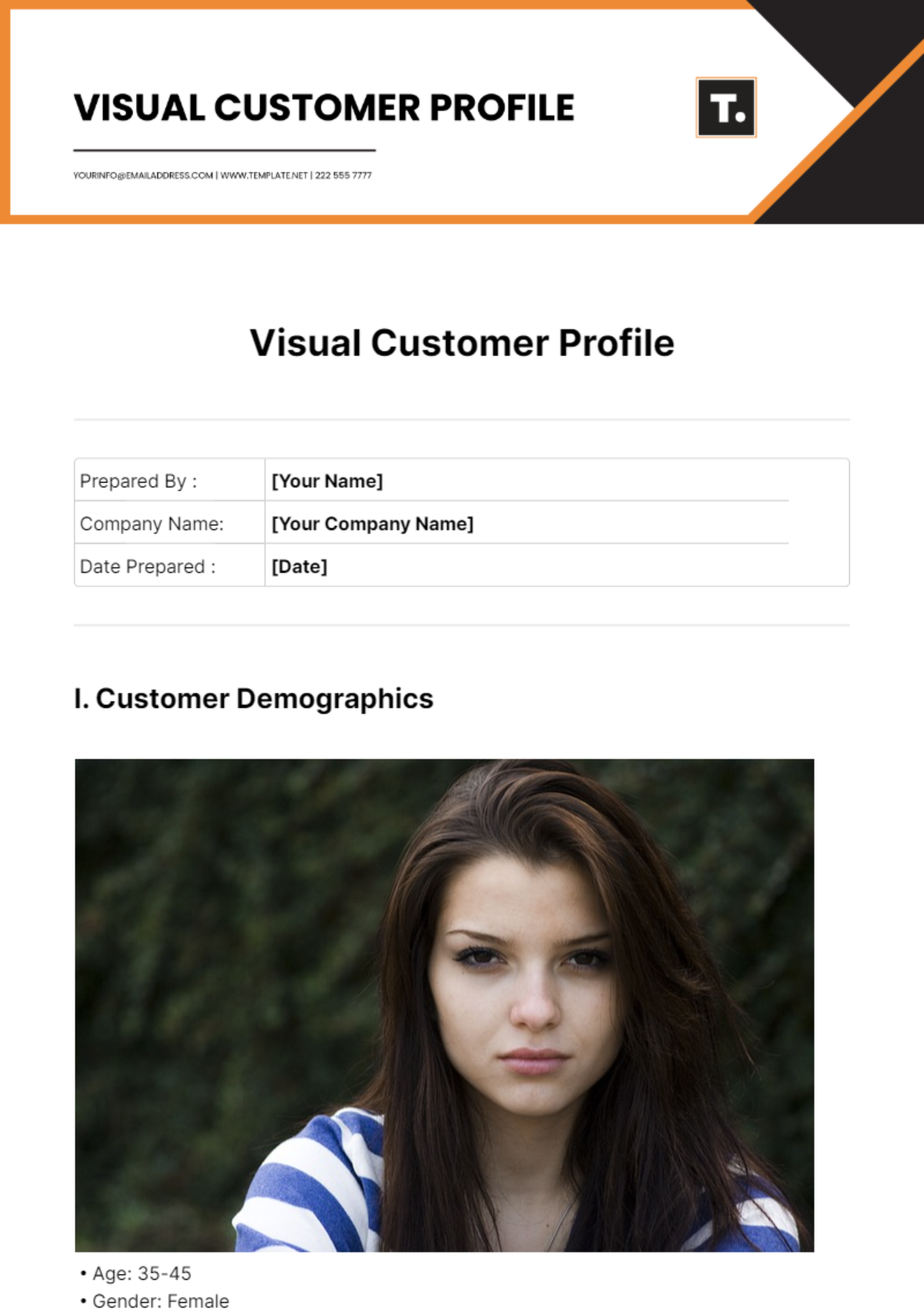 Visual Customer Profile Template - Edit Online & Download