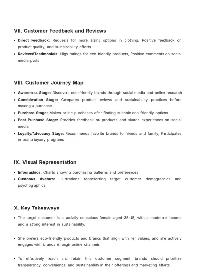Free Visual Customer Profile Template to Edit Online | Template.net to Edit Online