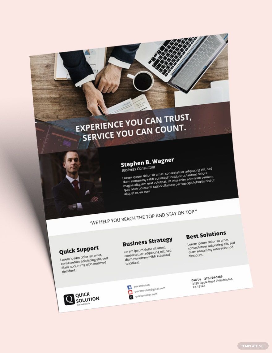 Small Business Consultant Flyer Template