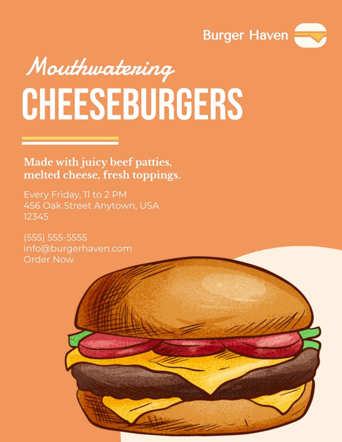 Free Chesseburger Flyer Template