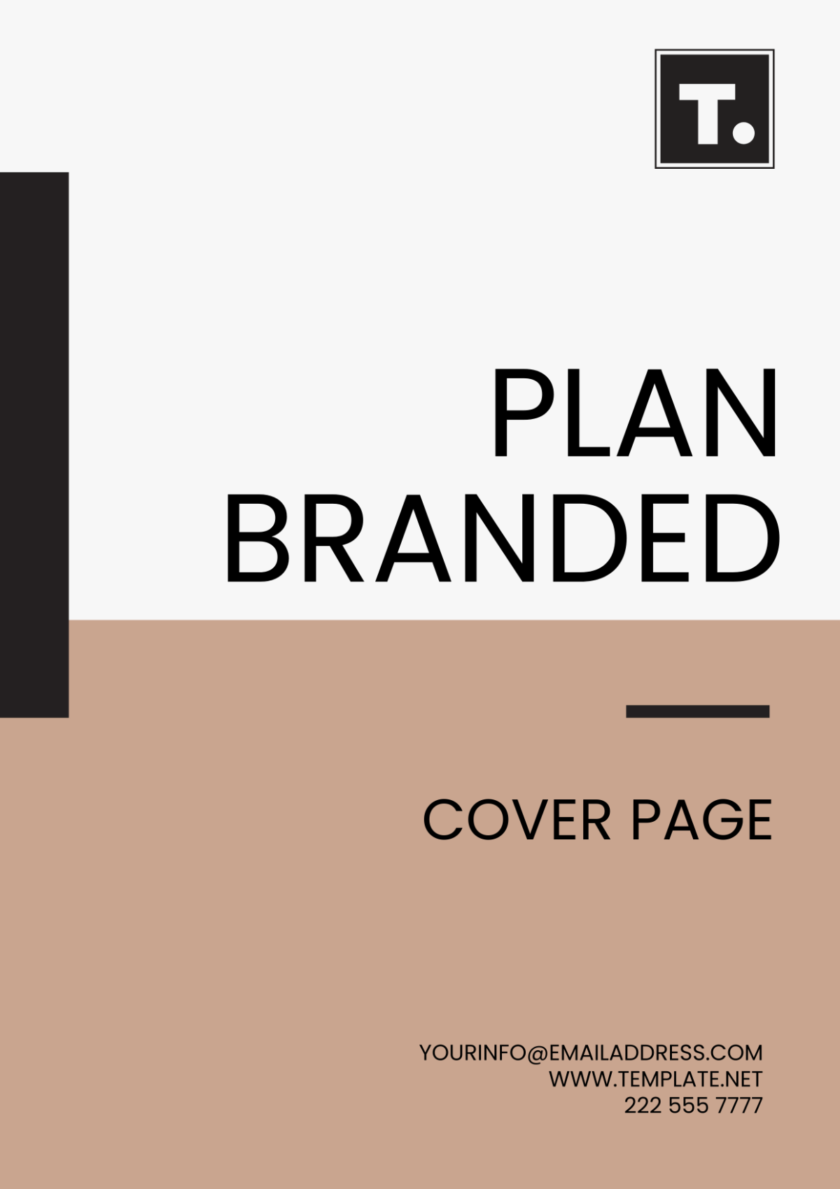 Free Plan Branded Cover Page Template