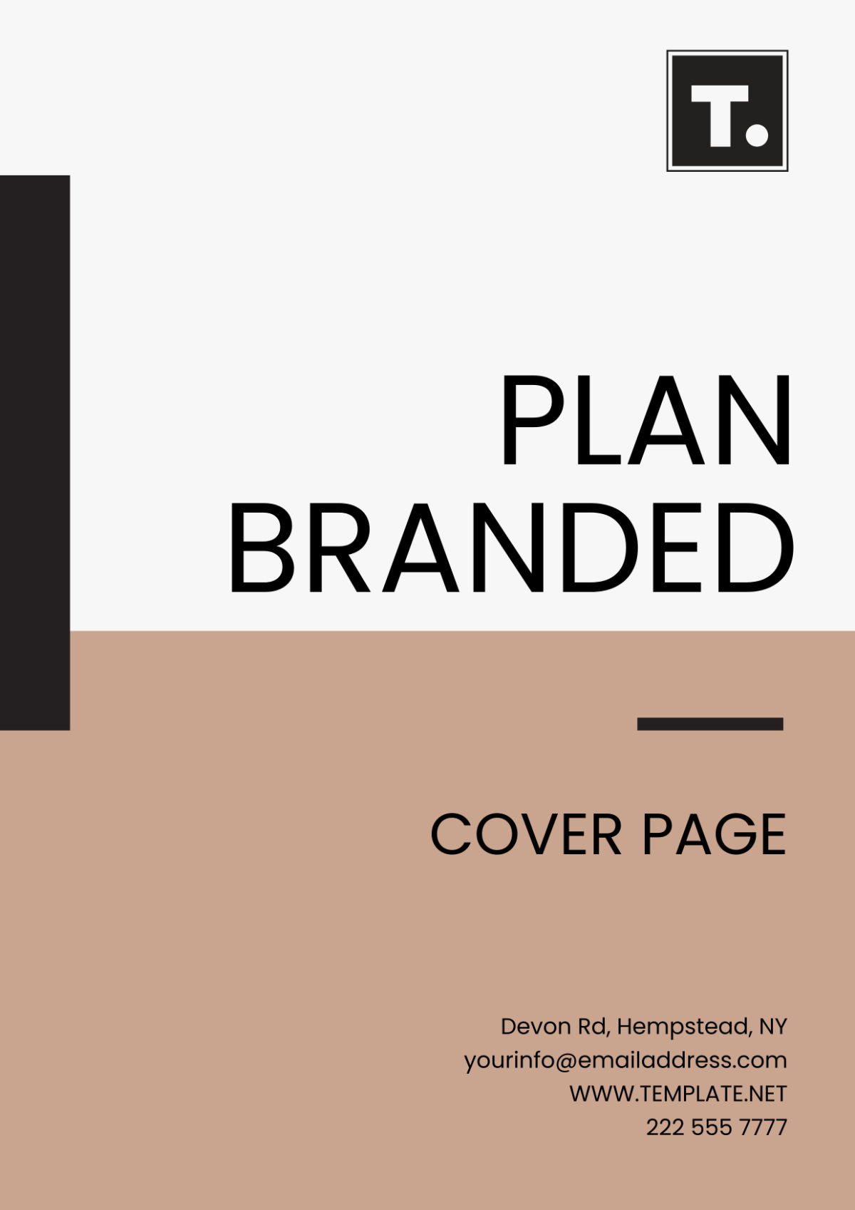 Plan Branded Cover Page