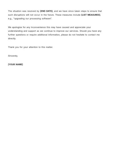 Free Short Explanation Letter Template to Edit Online