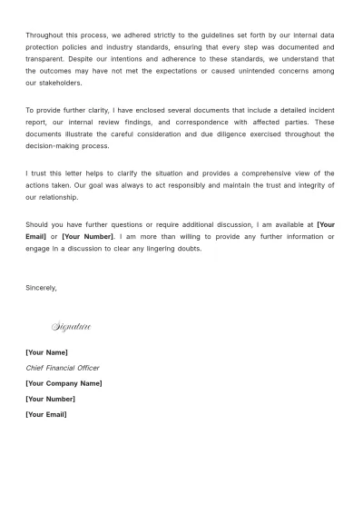 Free Explanation Letter Format Template to Edit Online