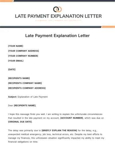 Free Late Payment Explanation Letter Template to Edit Online