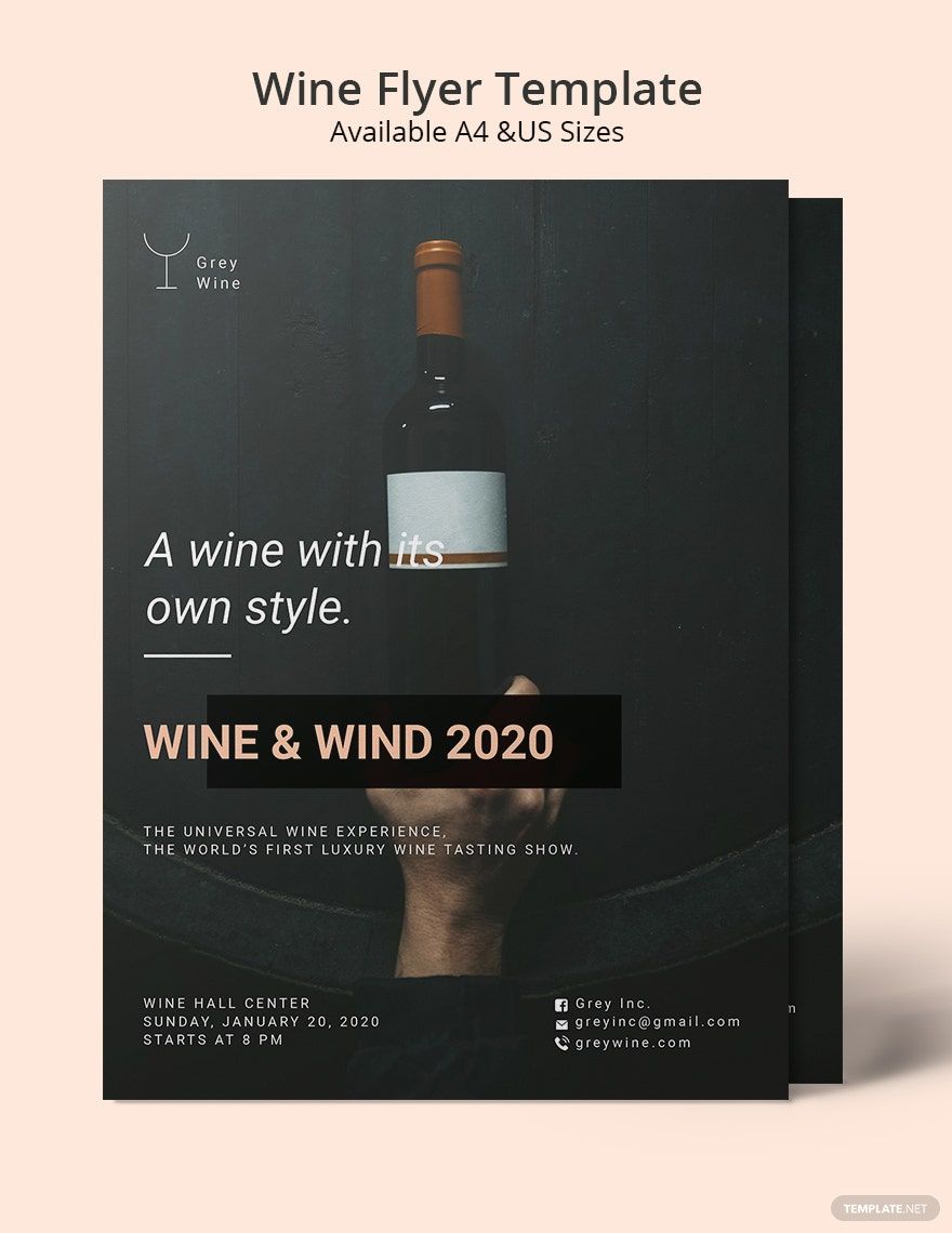 Wine Testing Flyer Template