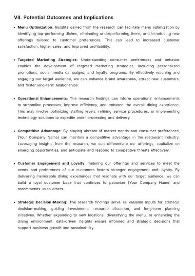 Free Restaurant Research Proposal Template to Edit Online