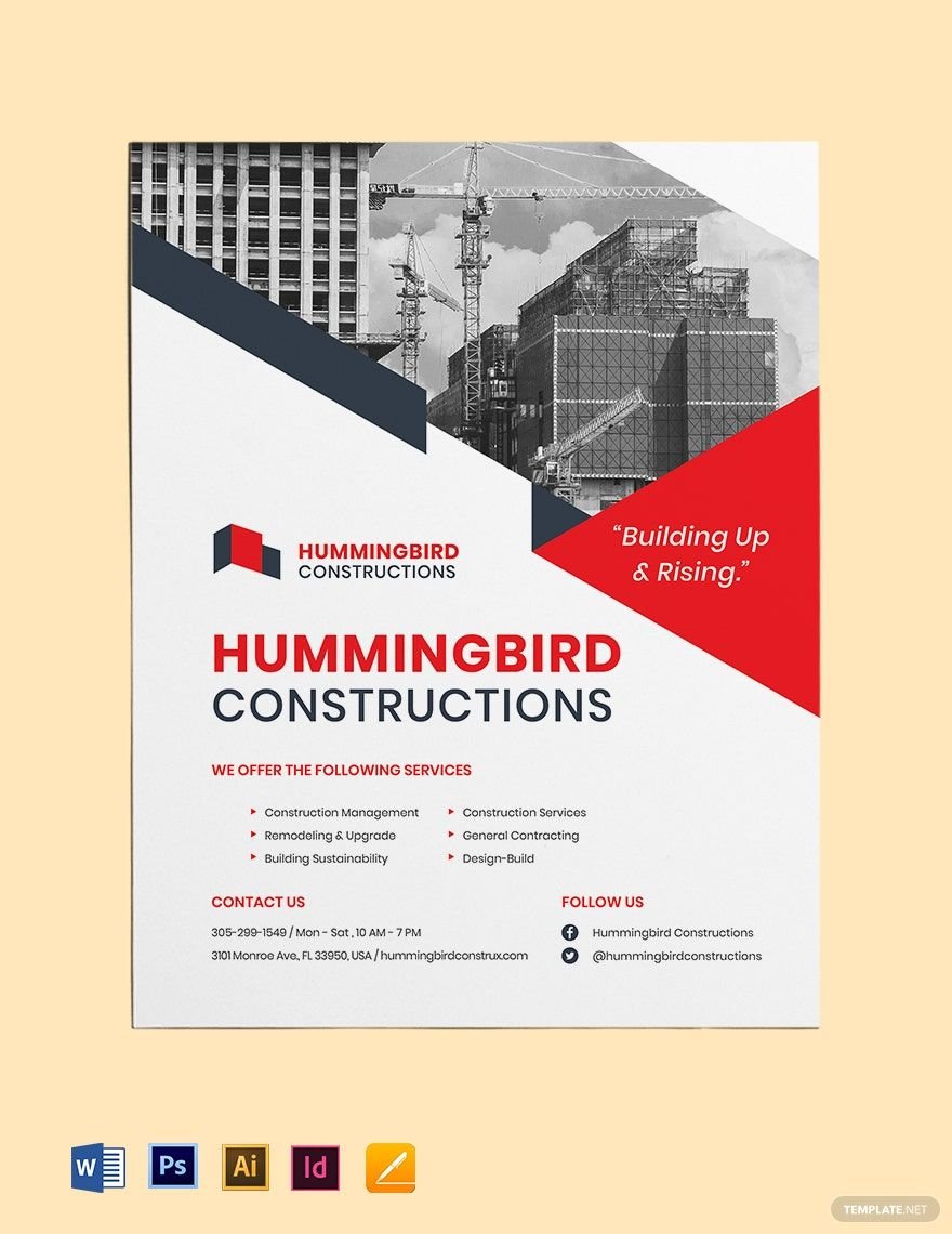 Free Sample Construction Flyer Template