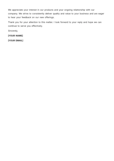 Free Explanation Letter For Product Template to Edit Online