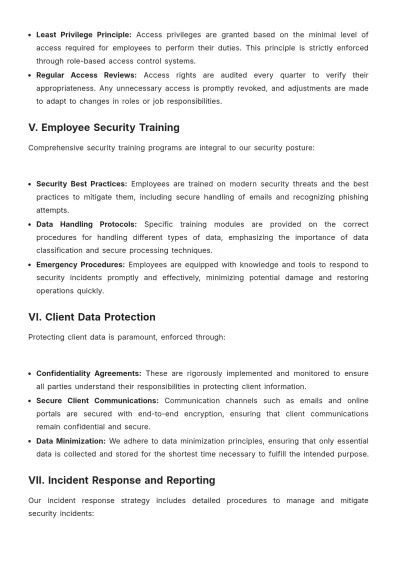 Free Interior Design Security Policy Template to Edit Online