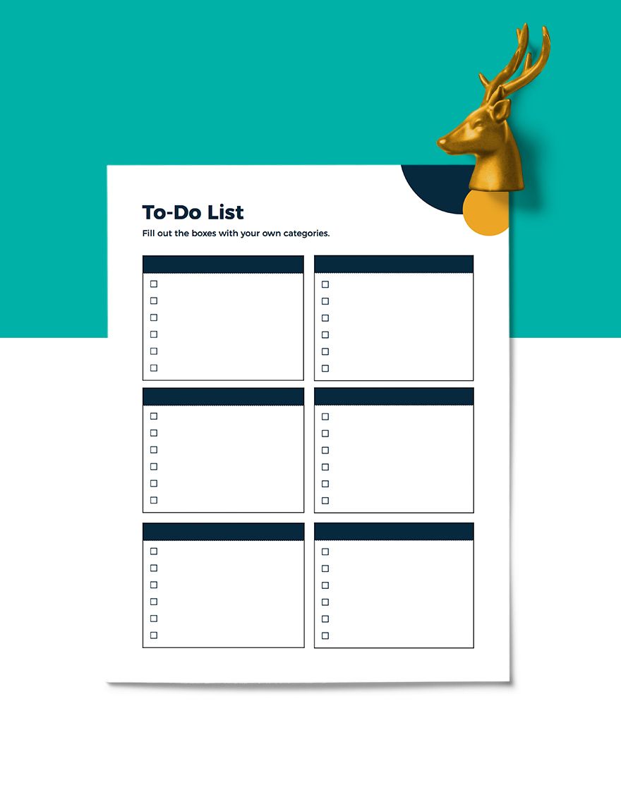 Weekly To Do List Planner Template