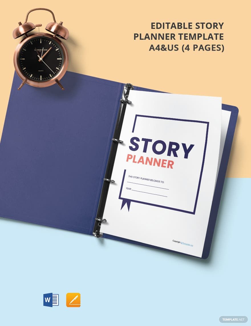 Editable Story Planner Template