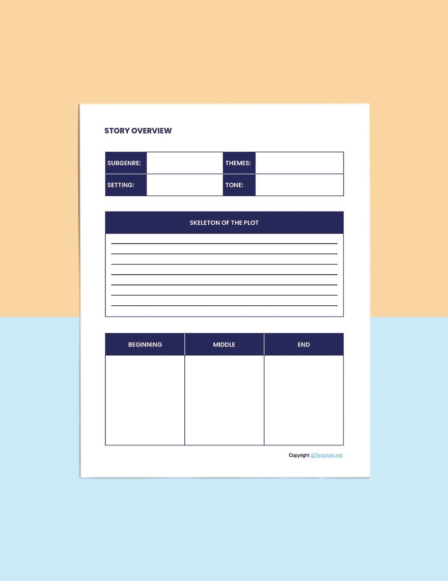 Editable Story Planner Template Format